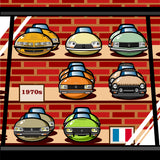 FRENCH CARS Chronicle Framed poster 1970s Part2