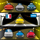 FRENCH CARS Chronicle Framed poster 1990s Part1