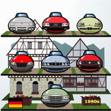 GERMAN CARS Chronicle Framed poster 1980s Part2