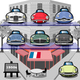 FRENCH CARS Chronicle Framed poster 1950s Part2