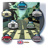 BRITISH CARS Chronicle Framed poster 1960s Part4