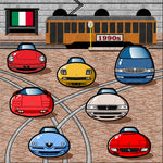 ITALIAN CARS Chronicle Framed poster 1990s Part3