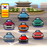 KOREAN CARS Chronicle Framed poster 1970s-90s Part1