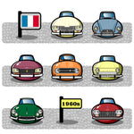 FRENCH CARS Chronicle Poster 1960s Part1