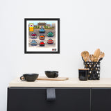 KOREAN CARS Chronicle Framed poster 1970s-90s Part1