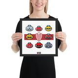 "ITALIAN CARS_ar01" Framed poster