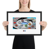 "WORLD_CARS_ef01" Framed poster