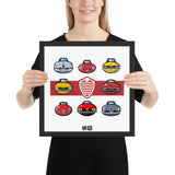 "ITALIAN CARS_ar01" Framed poster