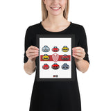 "ITALIAN CARS_ar01" Framed poster