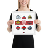 "ITALIAN CARS_ar01" Framed poster