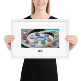 "WORLD_CARS_ef01" Framed poster