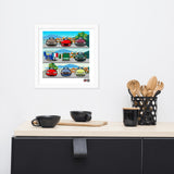 FRENCH CARS Chronicle Framed poster 1980s Part1