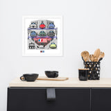 FRENCH CARS Chronicle Framed poster 1950s Part2