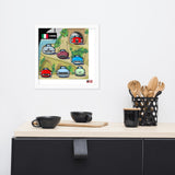 ITALIAN CARS Chronicle Framed poster 1950s Part2