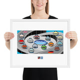 "WORLD_CARS_ef01" Framed poster