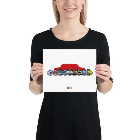 "BRITISH CARS_am01" Photo paper poster