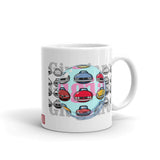 "WORLD CARS_gi02" White glossy mug